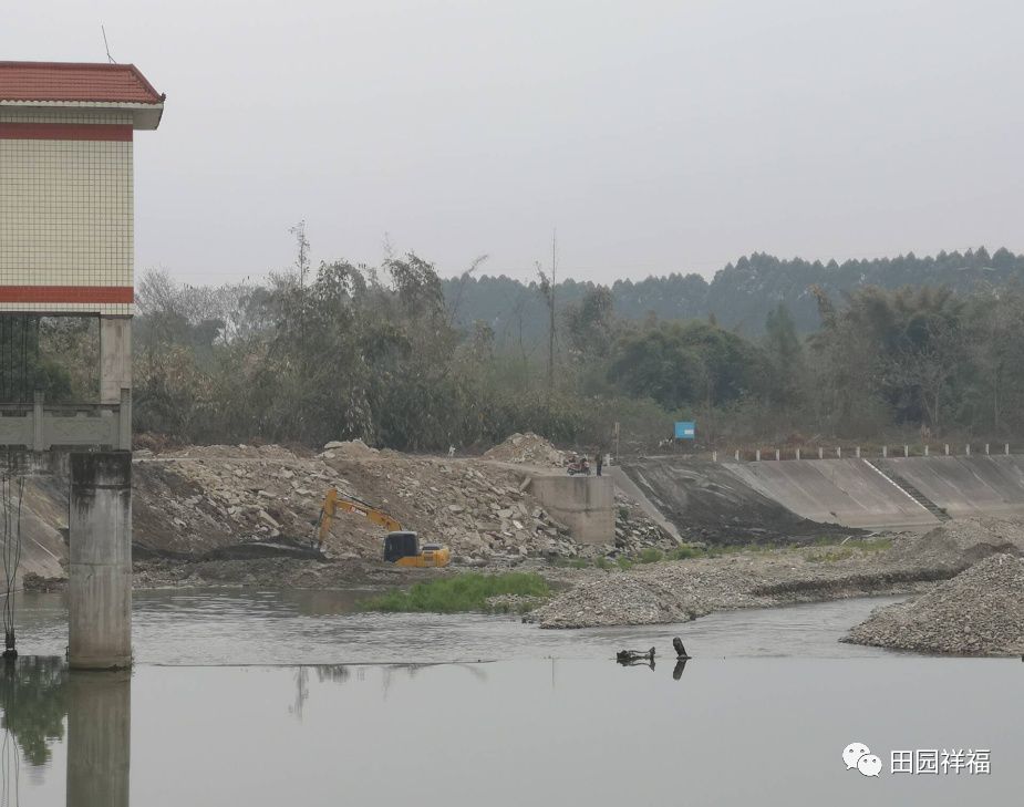 毗河野狼滩水毁段进场整治