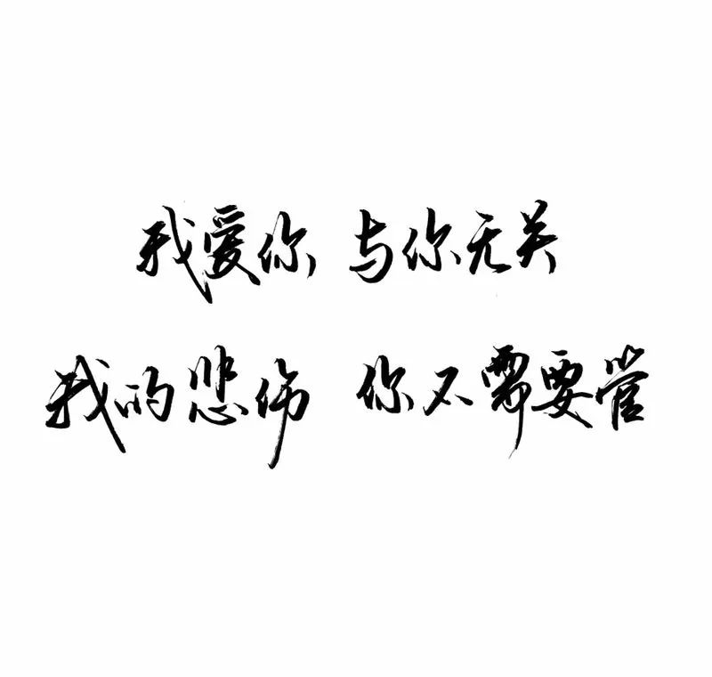 练字作业我爱你这与你无关