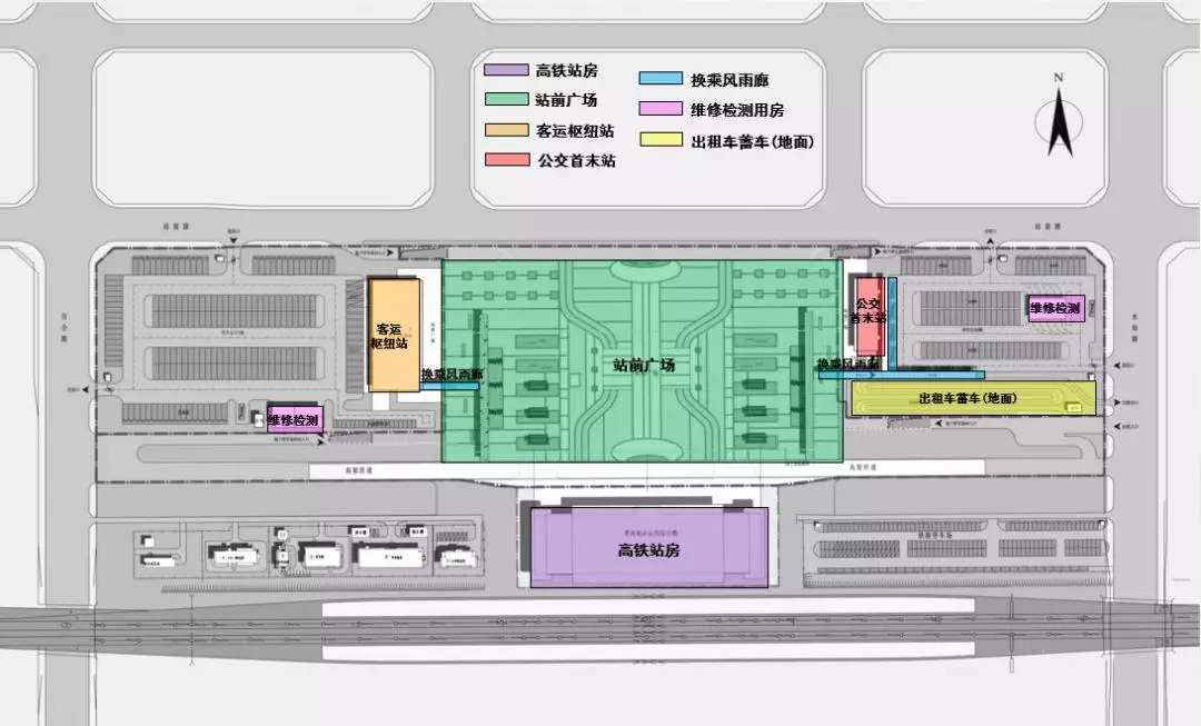 淮南南站综合客运枢纽站选址及保通站房设计