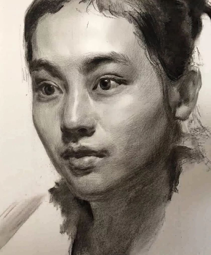 第三五〇集 朱传奇教你在女青年素描头像中处理面部之外的松弛感