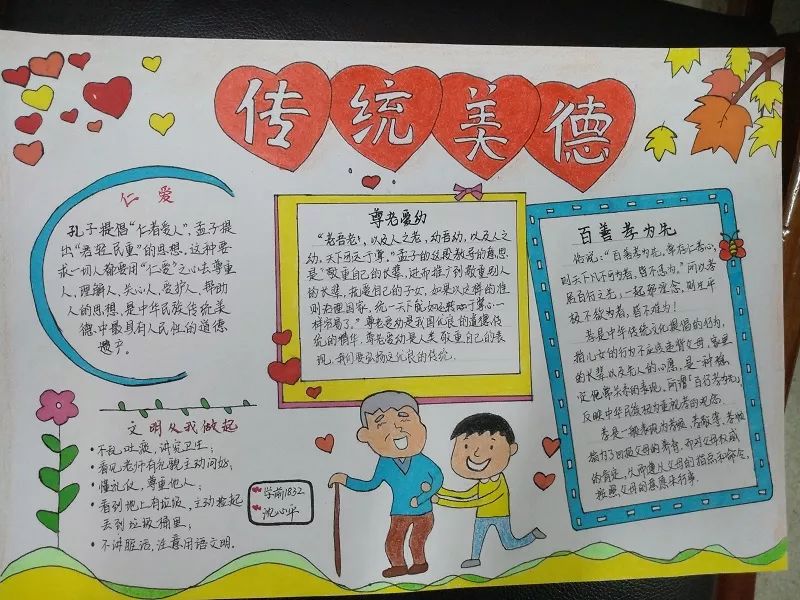 年"少年传承中华传统美德"之"传承优良家风家训"主题手抄报评比活动