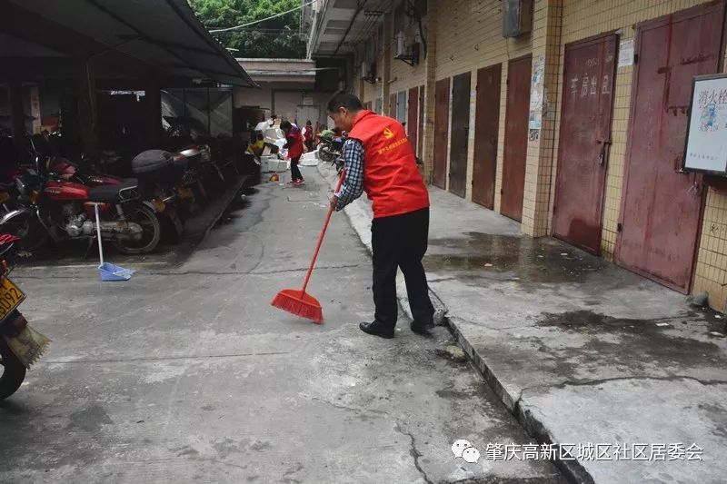 "做卫生小事,养文明大德"——城区社区组织党员志愿者开展爱国卫生月