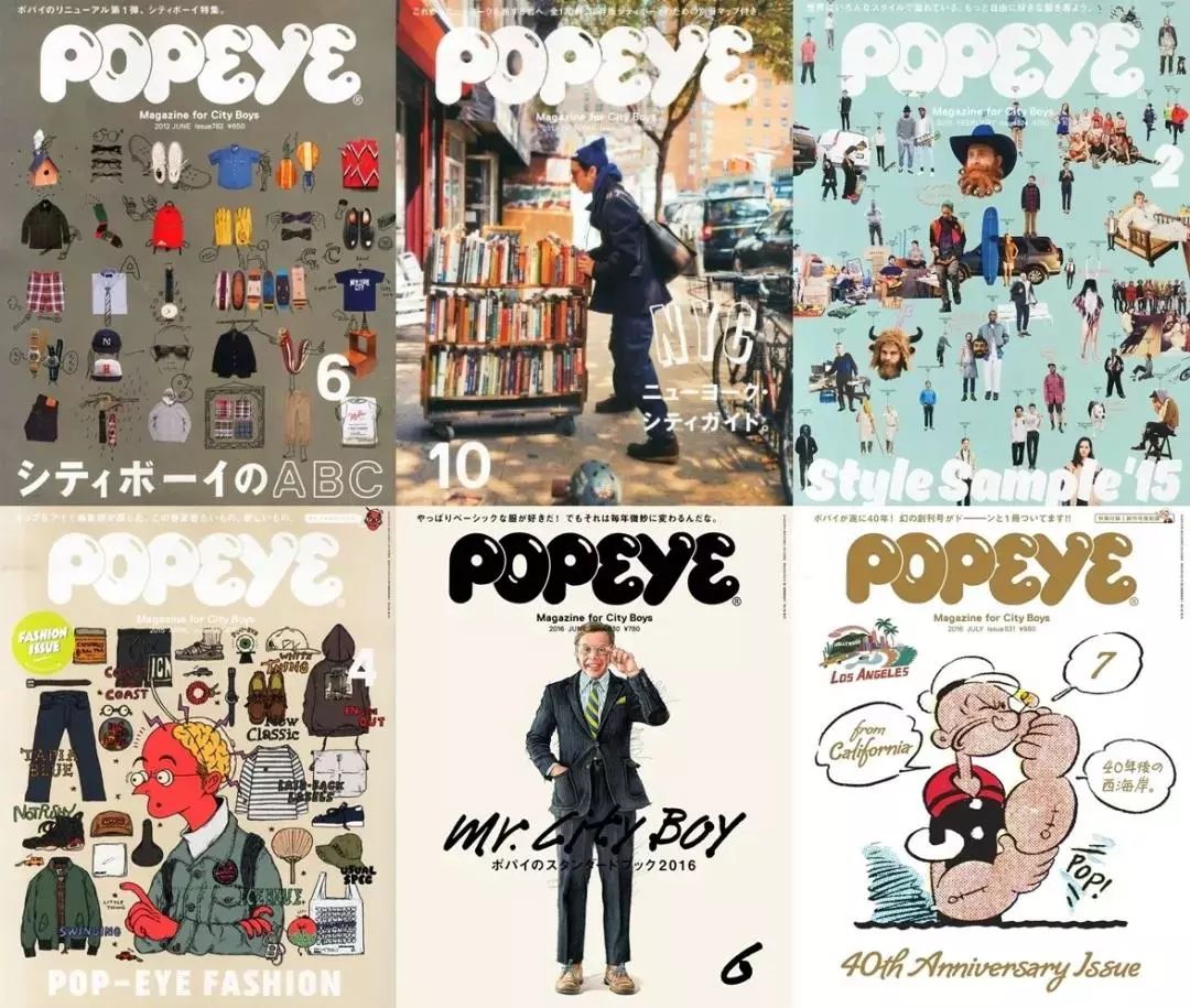 说到潮流杂志《popeye》,是以"magazine for city boys"为定位, 可以