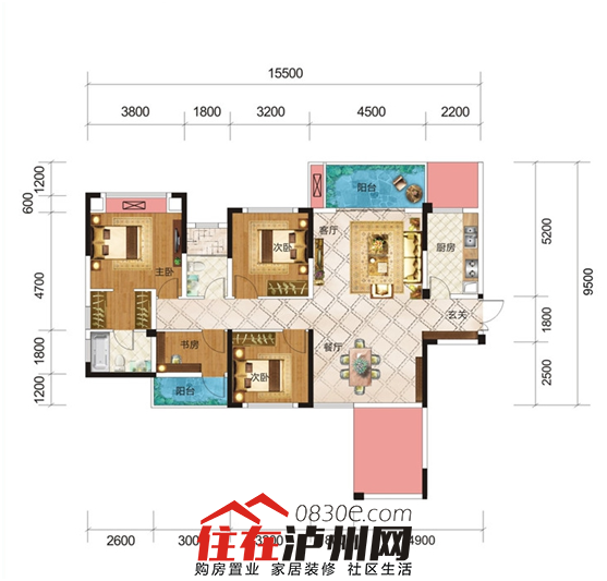 泸州的改善型购房者们你们要的四居室户型汇总来了