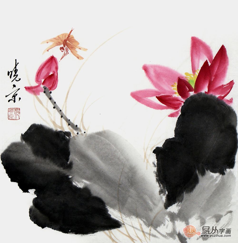 郑晓京荷花作品欣赏,画荷一绝