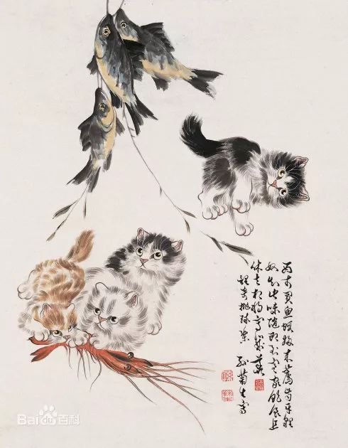 孙菊生的画猫作品欣赏(3)