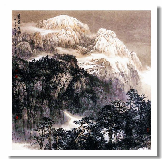 纵横粗犷 -- 中国画家周裕国彩墨山水画作品赏析