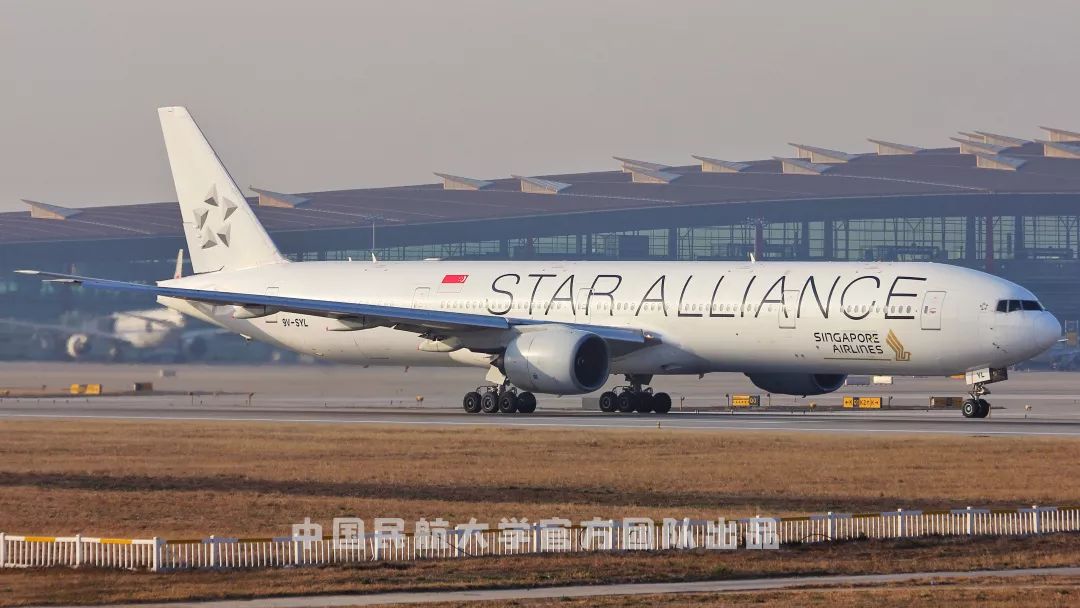 中国国际航空"星空联盟"彩绘 b-6093星空联盟 star alliance中华航空"