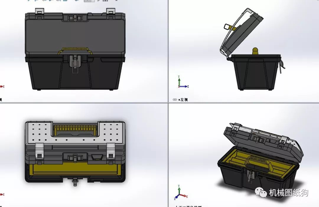 【工程机械】toolbox 普通工具箱模型3d图纸 solidworks设计