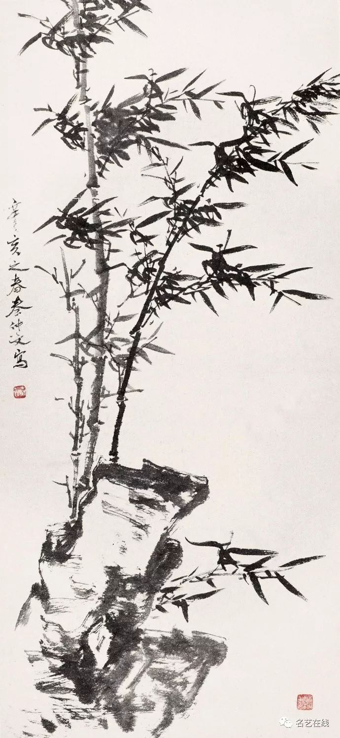 名家秦仲文画笔下的松,竹,梅