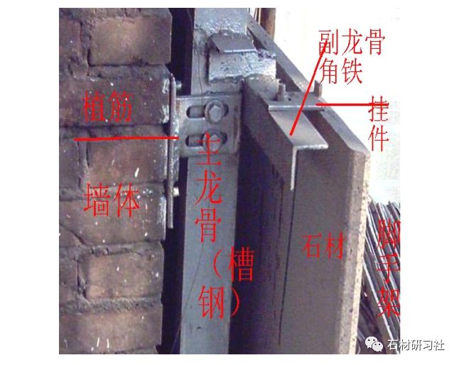 从开槽式干挂结构原理来分析,这种干挂抗位移变形能力差,支撑点局部