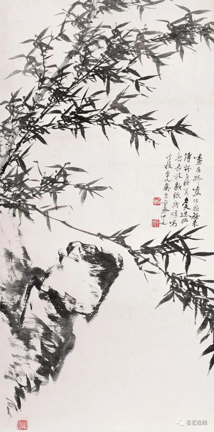 名家秦仲文画笔下的松,竹,梅