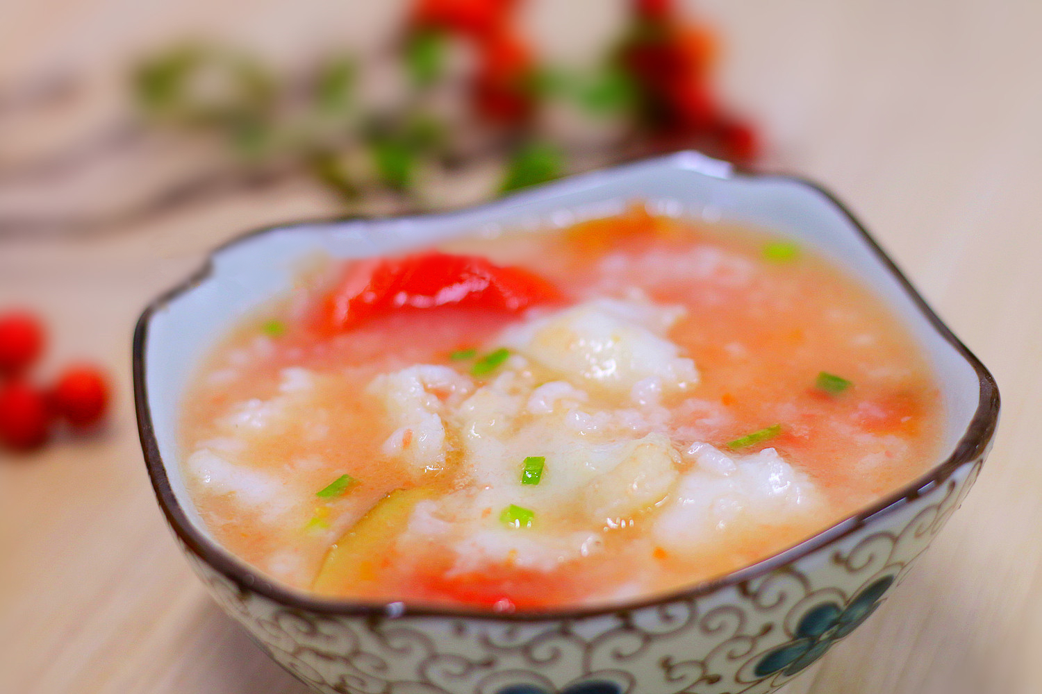 身体不舒服的时候最适合来一碗,开胃养生的番茄鱼粥