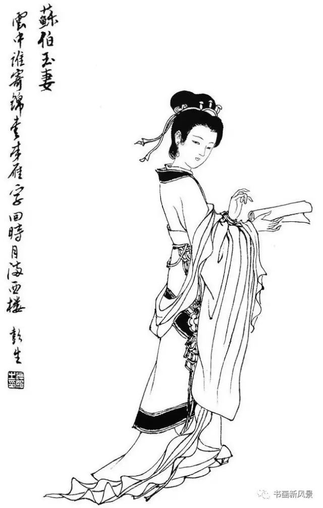 中国古代有许多白描大师,如吴道子,赵孟頫,顾恺之,李公麟等等.