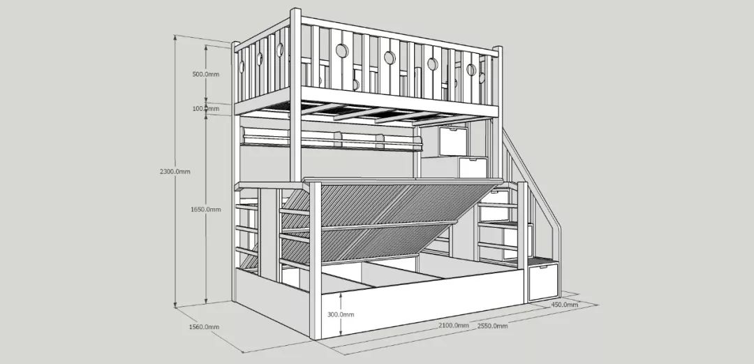 这样安排下铺居住更为宽床舒适