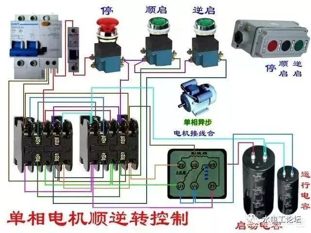 正反转电机怎么接两个交流接触器？_切换