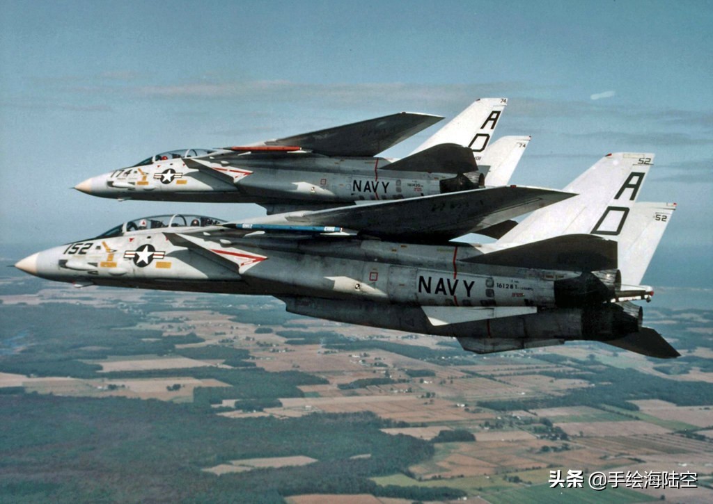 好"猫"成双——双机编队飞行的f-14"雄猫"战斗机