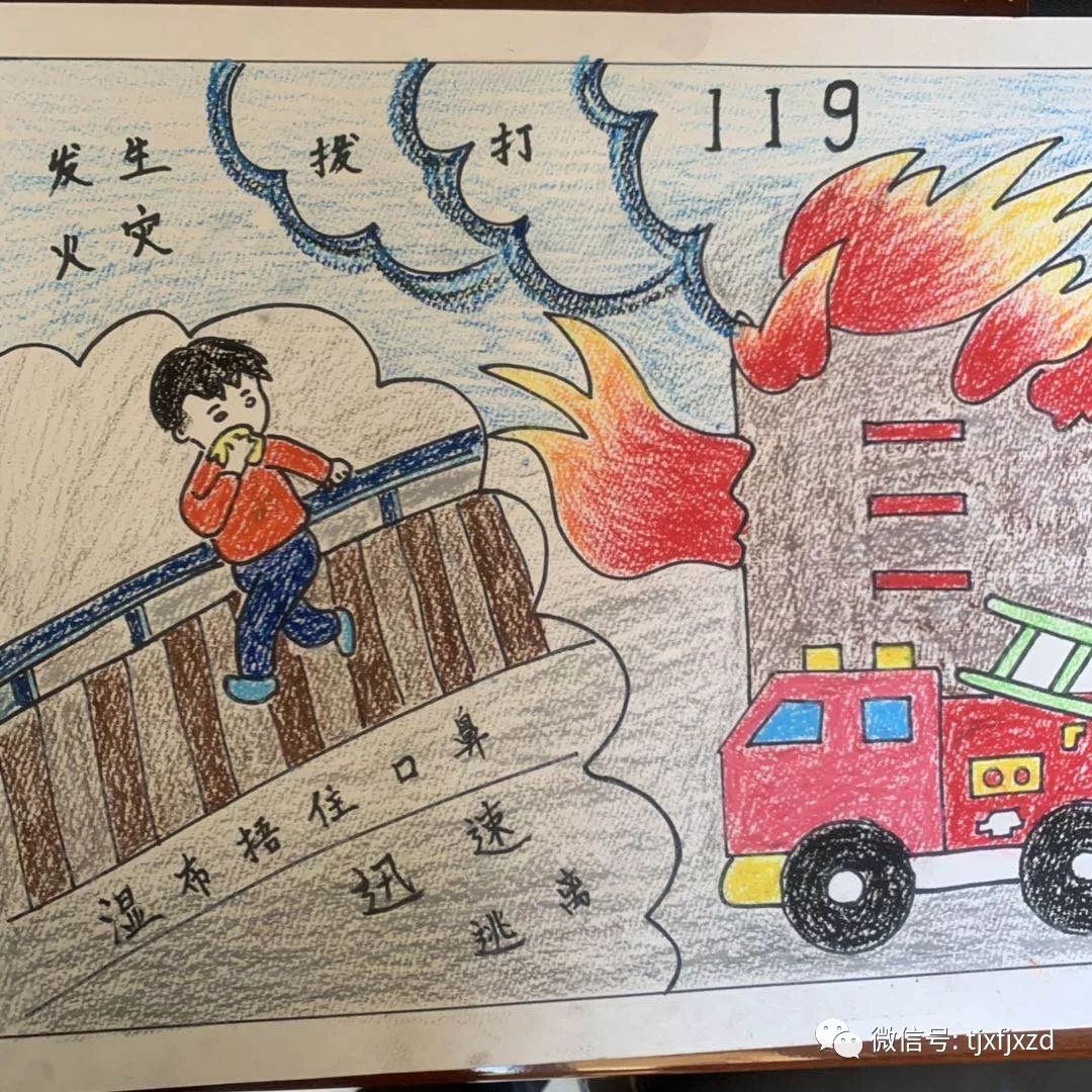第三届儿童消防绘画作品展示