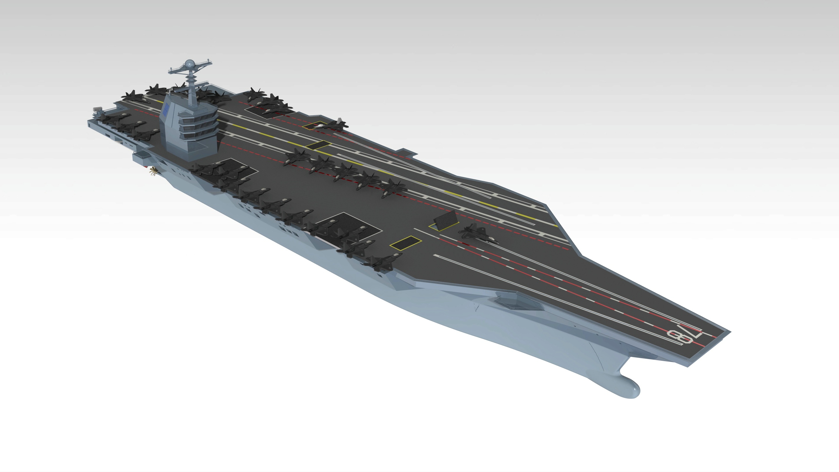 用电脑画出福特号航空母舰(cvn-78)效果图