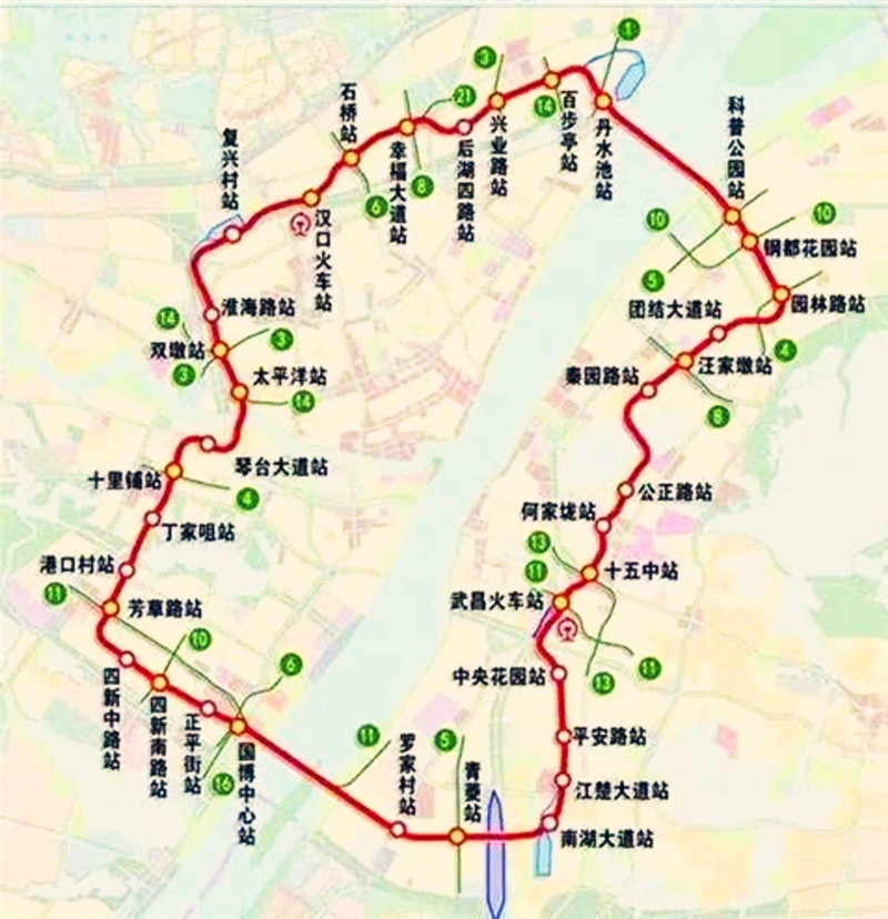 园林路地铁站工地看武汉地铁环线进展