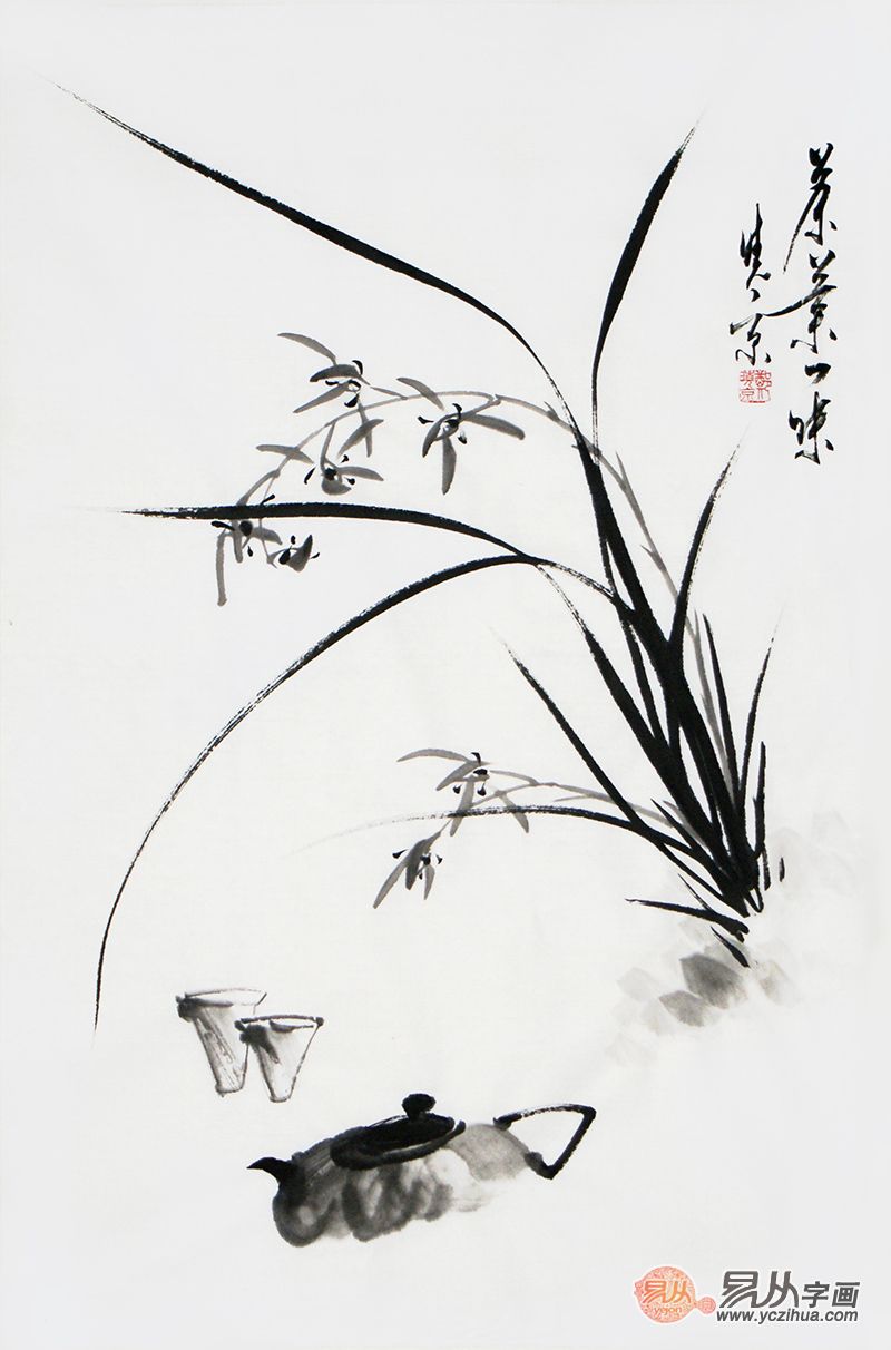 中国画家们偏爱画兰.