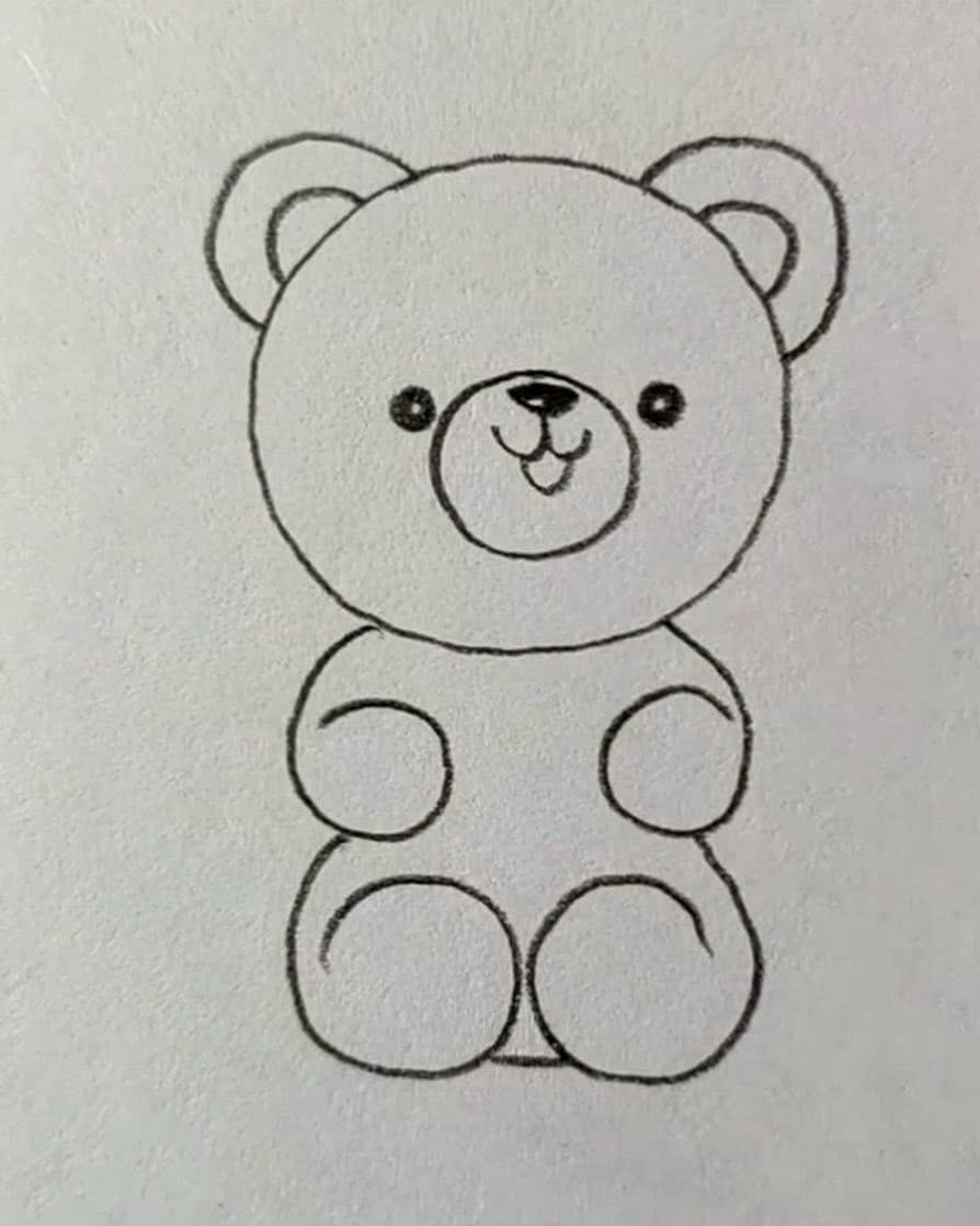 美术生教学5个数字画小熊看到最终成画手残党直呼学会了