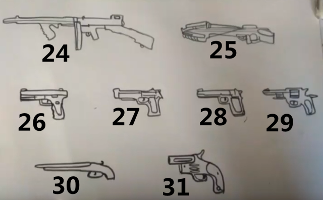 小学生画出31把吃鸡武器老玩家一眼看出而菜鸟毫不知情