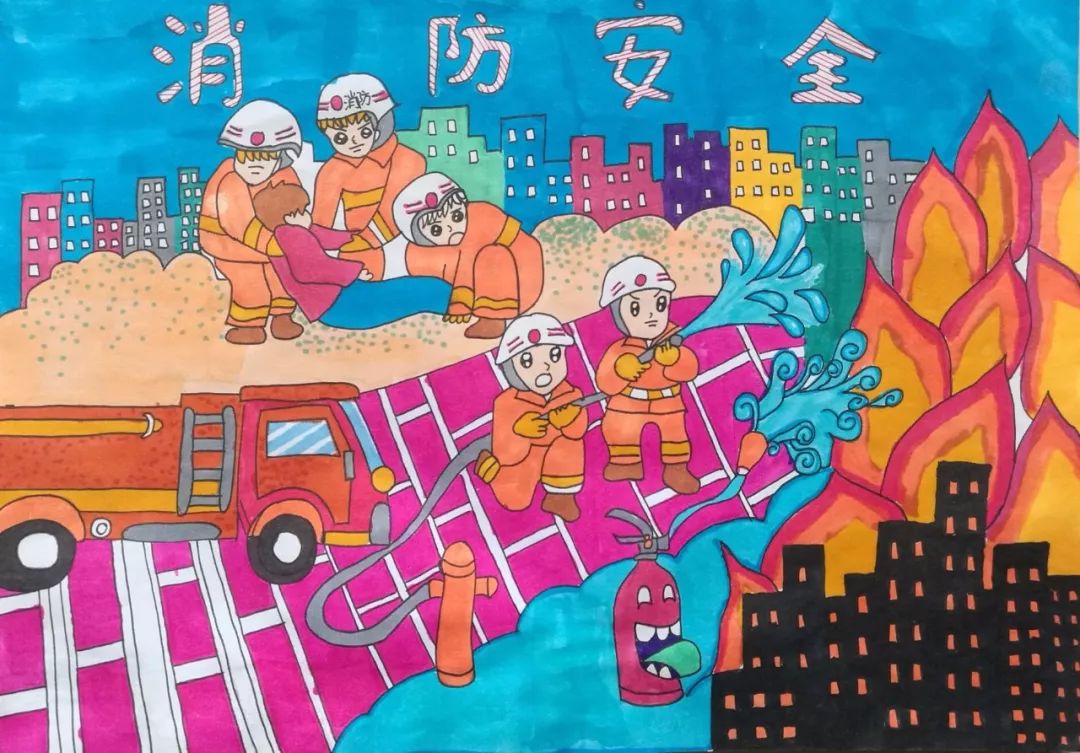 【小画家】快来欣赏吧!第三届儿童消防绘画作品展示(十五)