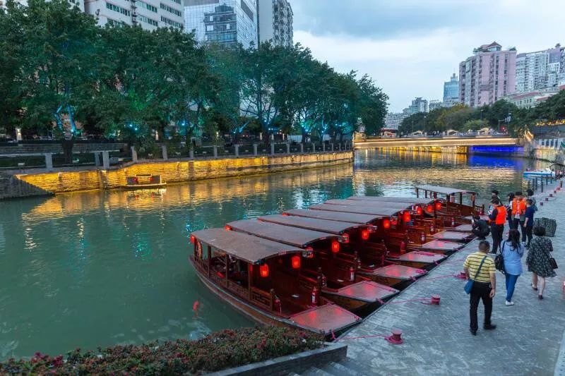 锦江游船水上项目-锦江夜游(night tour of jinjiang)东门码头至合江