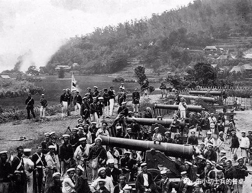 在1863年萨英战争期间英军占领萨摩藩的前田炮台.