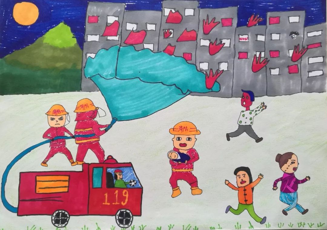 第三届儿童消防绘画作品展示(十五)