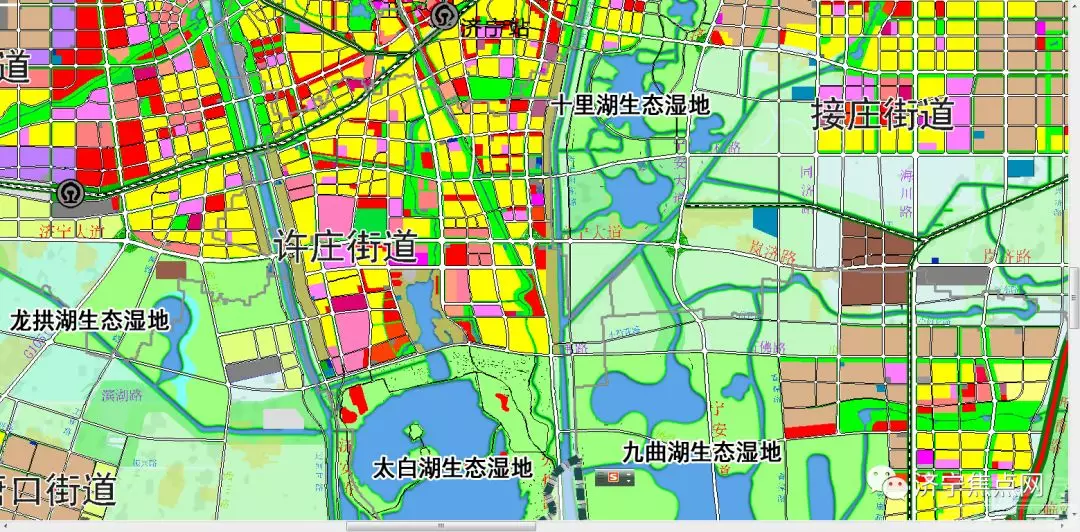 可以看出济宁的湿地公园, 湖可真多 ,以后济宁就是湖心岛中心城市了!