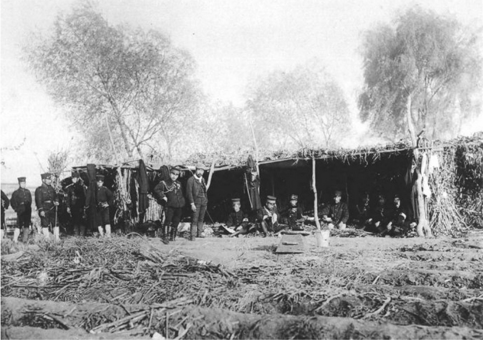 甲午战争老照片:日军在辽东半岛花园口登陆