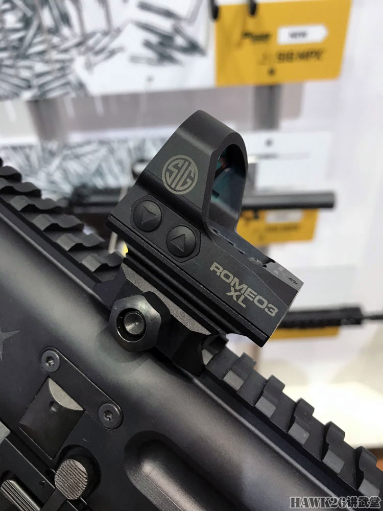 西格绍尔公司展示最新产品 消音器瞄准镜压住手枪的风