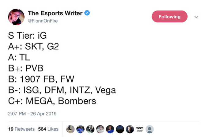 iG要凉凉了?ESPN在MSI开赛前的毒奶,iG独占S级! OG视讯平台app