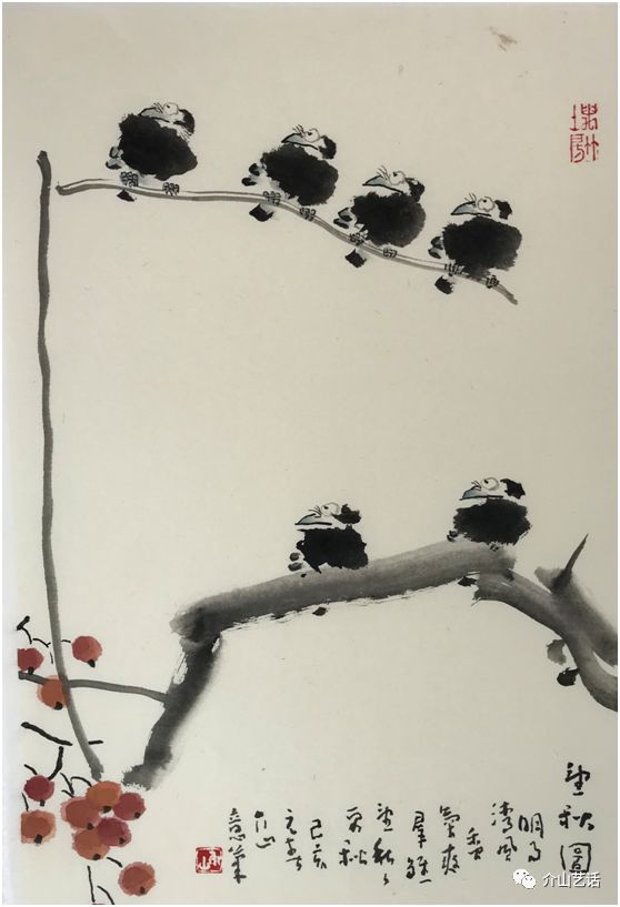康师傅评介翁刘秉贤写意花鸟画美不胜收一幅比一幅美