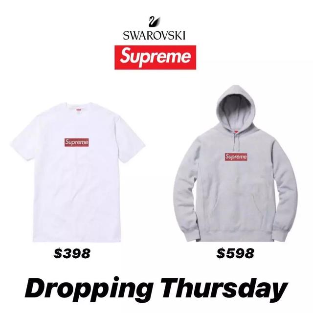 supreme box logo hoodie swarovski