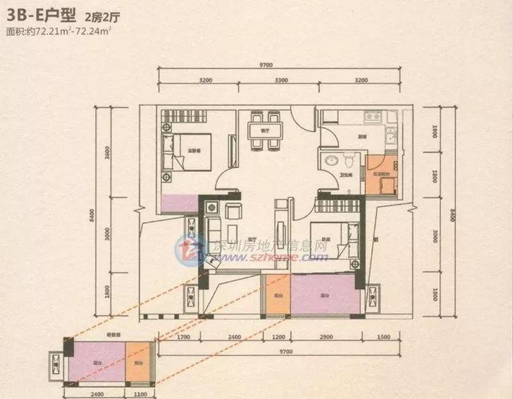 戳图放大看户型图目前,和成嘉业户型图还未对外公布,想来产品设计不