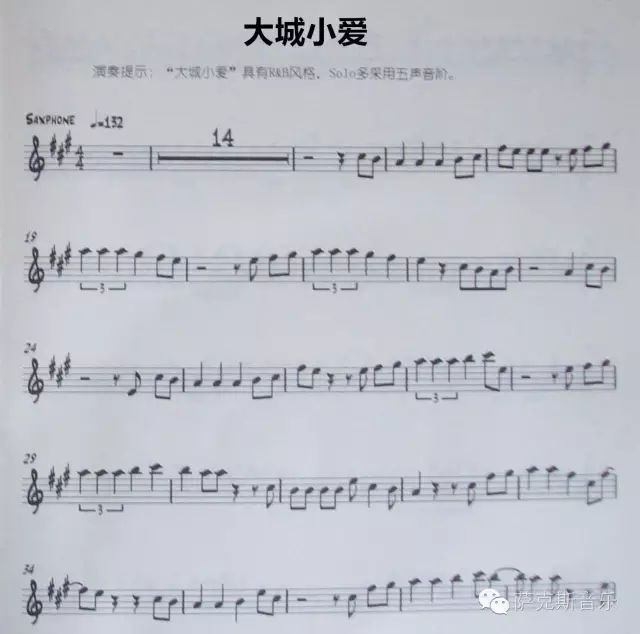 大城小爱王力宏经典歌曲深情中音萨克斯音乐