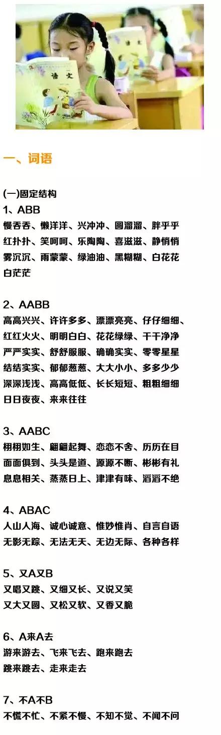 小学语文老师整出的词语、句子资料，有孩子的存着！
                
                 