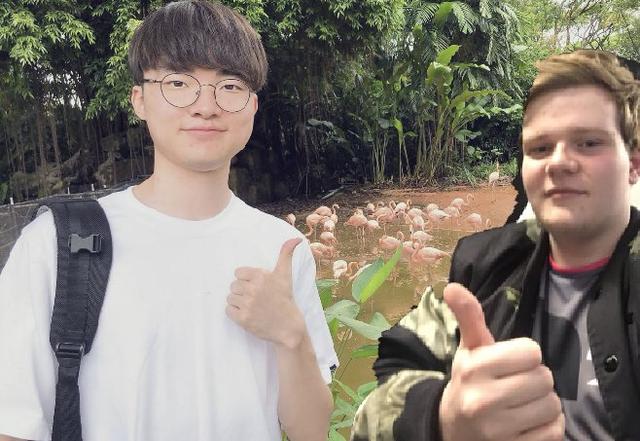 英雄联盟:和faker合影好简单!欧洲中单晒图——和兄弟