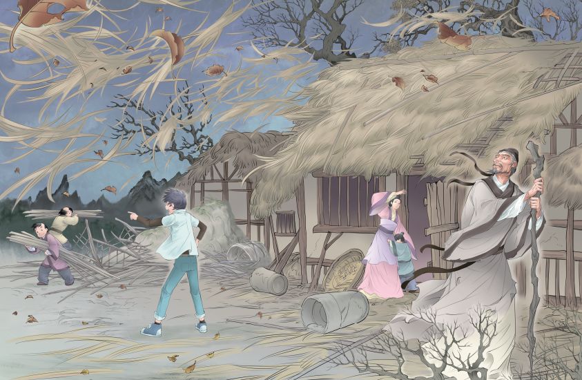 卷我屋上三重茅猜一成语_卷我屋上三重茅