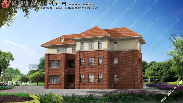 农村三层别墅设计图首层288方米房屋设计图