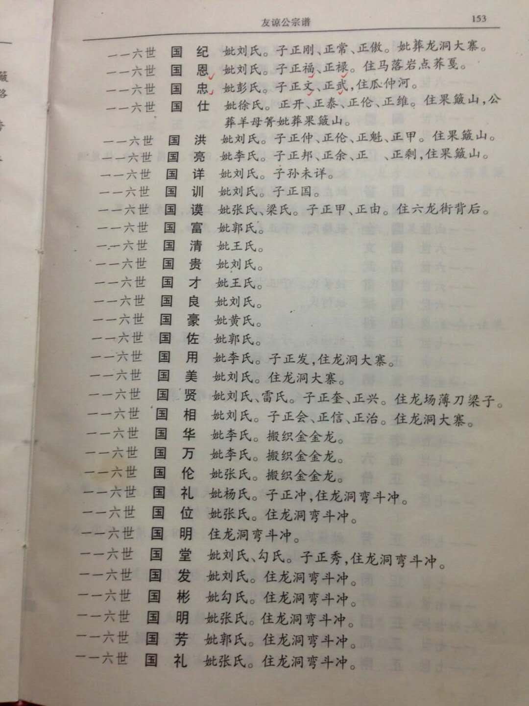 义门陈果石庄友谅后裔兴崇只系部分源流名单