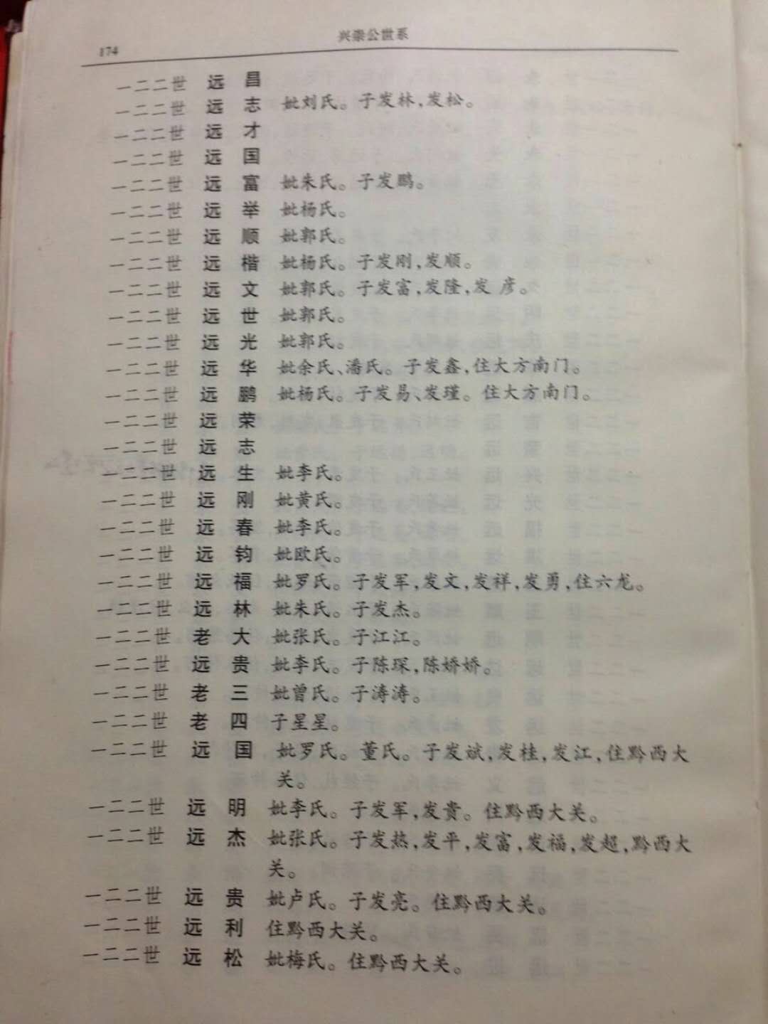 义门陈果石庄友谅后裔兴崇只系部分源流名单