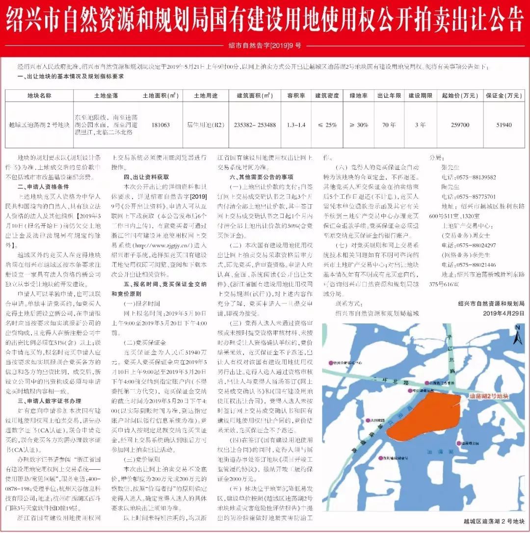 重磅!迪荡湖2号来了!18万方纯住宅!起拍楼面价破万!绍兴或迎来新“地王”? 钱柜客户端下载