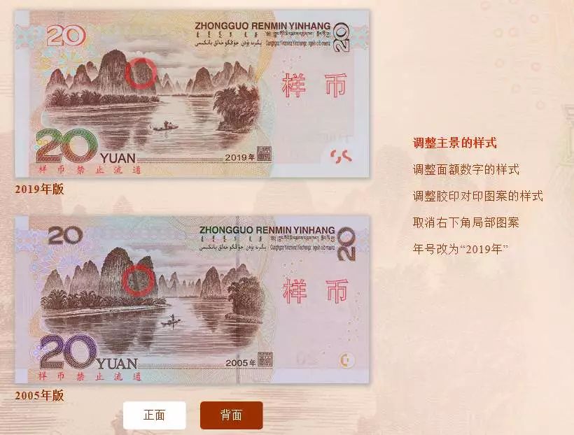 2019年版人民币和2005年,1999版有哪些区别?
