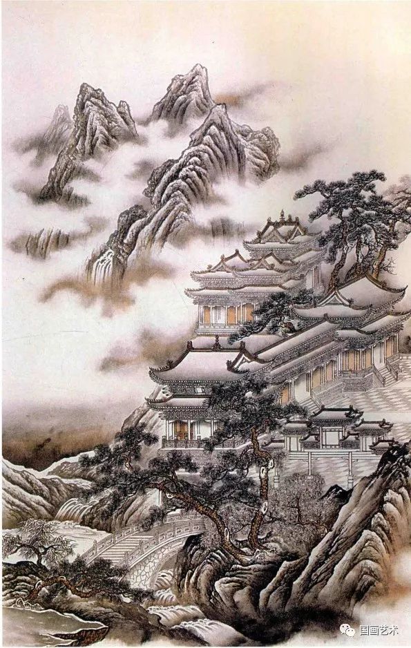 图文教程:界画山水楼阁画法步骤