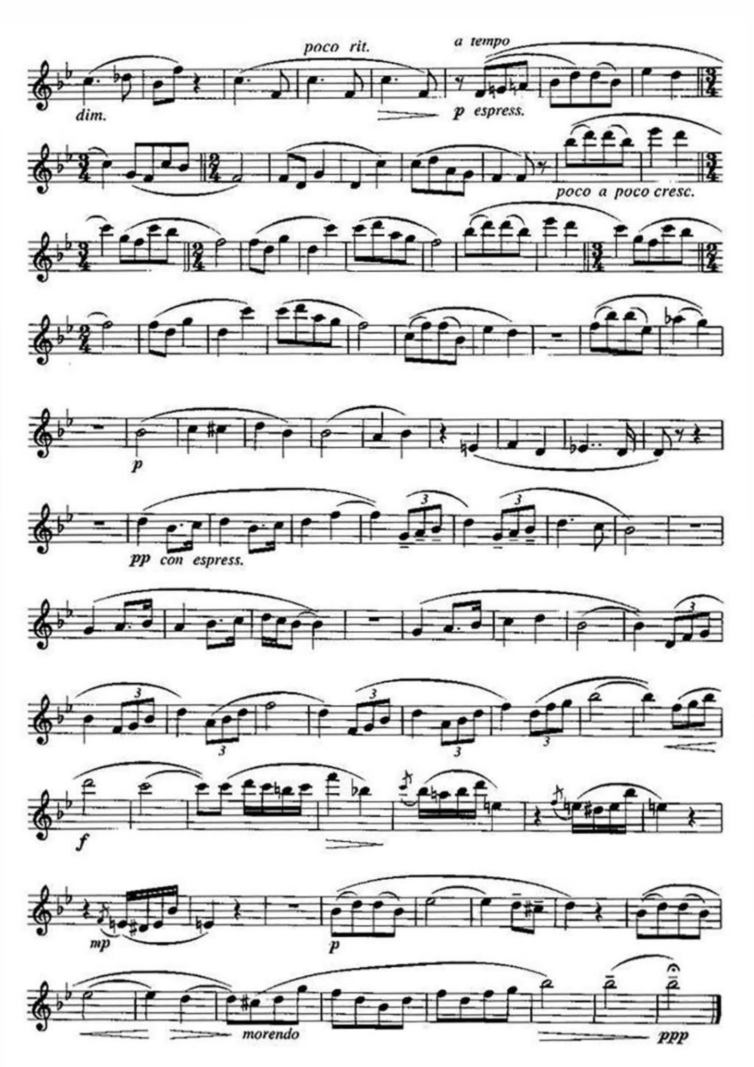 感人肺腑《如歌的行板》附小提琴谱-柴可夫斯基-帕尔曼演奏