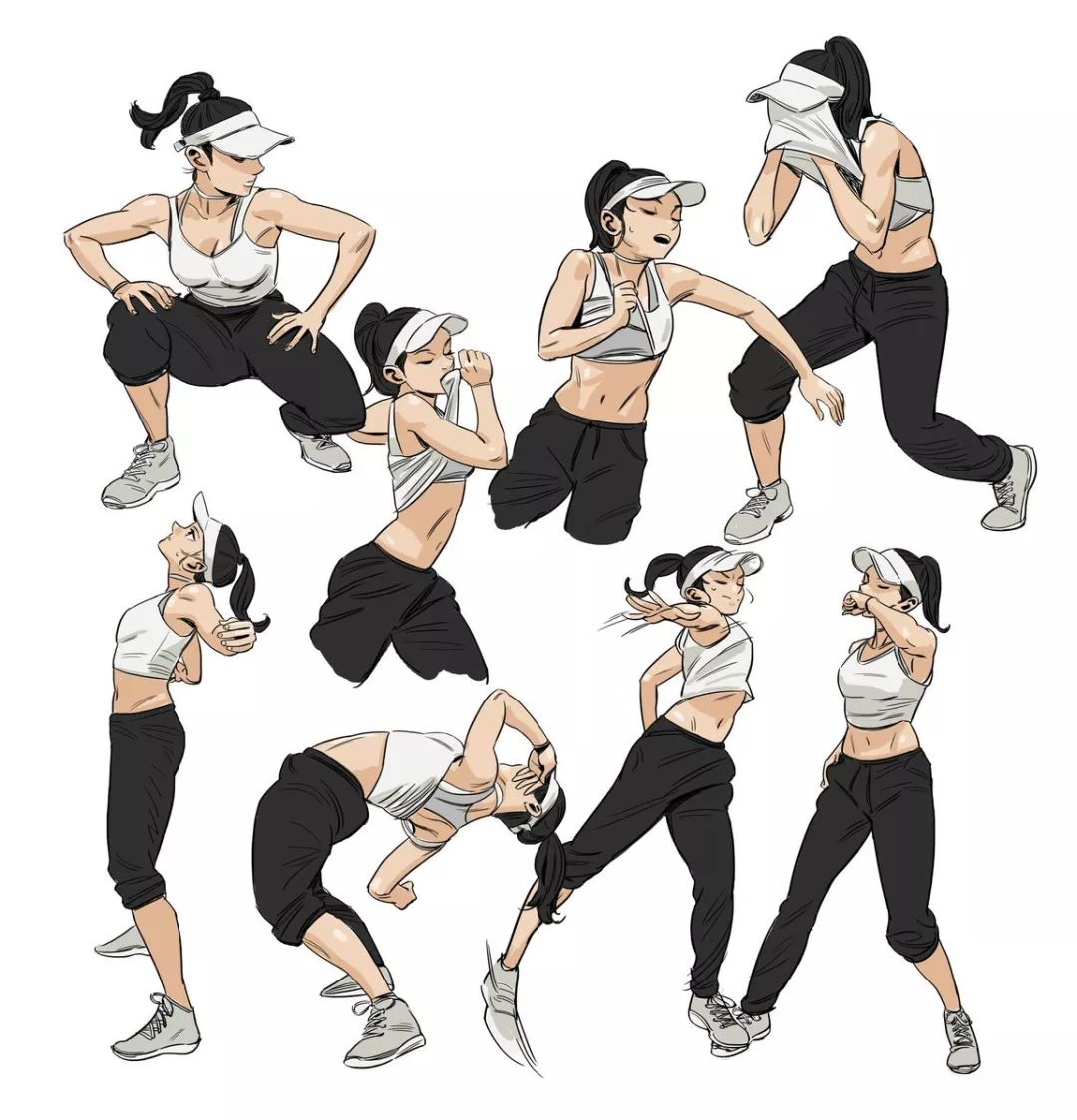 【绘画参考】168种 韩国女团/女性舞蹈姿势(动态速写素材)